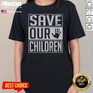 Funny Save Our Children Awareness Vintage ladies tee in a stylish design
