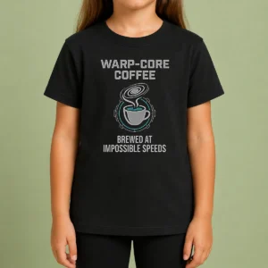 Awesome Warp Core Coffee Brewed At Impossible Speeds Kids T-Shirt