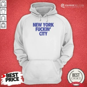 Awesome New York Fuckin City Text Typography Hoodie