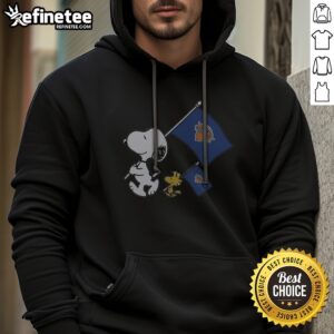 Premium Snoopy And Woodstock Holding New York Knicks Flags To Cheer hoodie featuring vibrant graphics and cozy fit