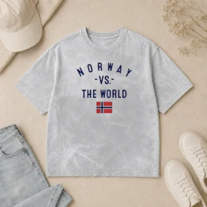 Original Norway Vs The World National Pride Flag FIFA World Cup 2026 washed t shirt featuring bold national pride graphics
