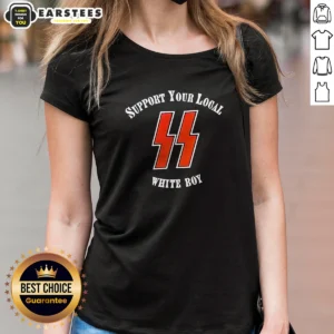 Premium Lightning Bolts Support Your Local White Boy Ladies Shirt