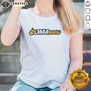 Top Omaneers West Virginia Mountaineers Sports ladies shirt displayed on a wooden background