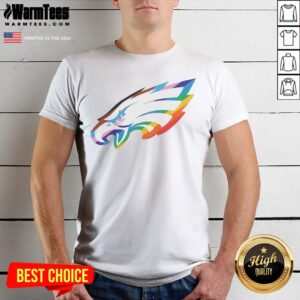 Awesome Philadelphia Eagles National Football League Rainbow Pride Logo shirt featuring vibrant colors and team spirit.