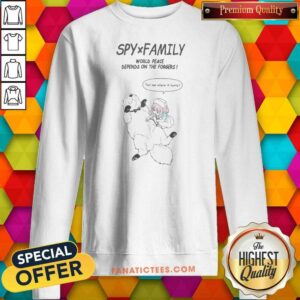 Pretty Anya Forger And Bond Spy X Family World Peace Depends On The Forgers sweatshirt optimized, featuring vibrant colors and unique graphics.