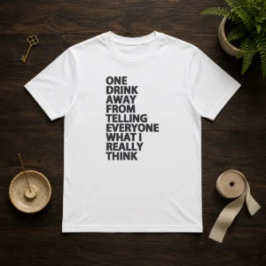 Funny One Drink Away From Telling Everyone What I Really Think