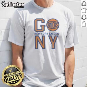 Nice New York Knicks Go New York Knicks NY Basketball Team t shirt in blue with bold Knicks logo