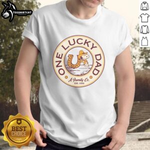 Alt Text: Official Peanuts Comfort Colors One Lucky T-Shirt featuring colorful graphics of Snoopy and friends.