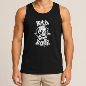 Premium Bad To The Bone Skull Skeleton Tank Top