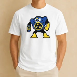 Nice Blue Robot Pixel Art Mega Man Style