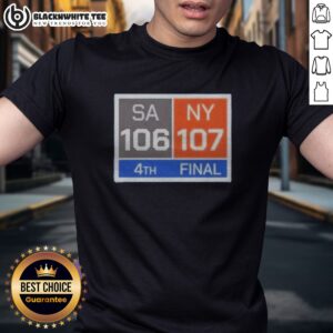 Official New York Knicks Comeback San Antonio Spurs 107 NY 106 Shirt featuring bold team graphics on a comfortable crew neck