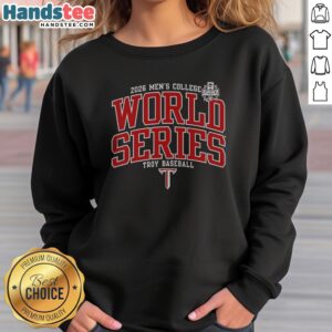 Top Troy Trojans Mens College World Series 2026 Logo sweatshirt in dark color featuring team logo on front