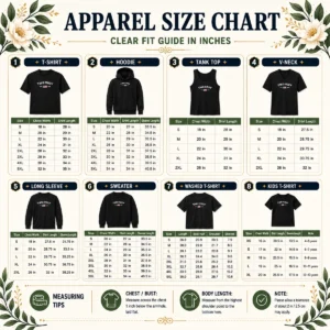 Size chart for Pretty Two Fiddy 1776 2026 USA Flag with measurements in inches and cm