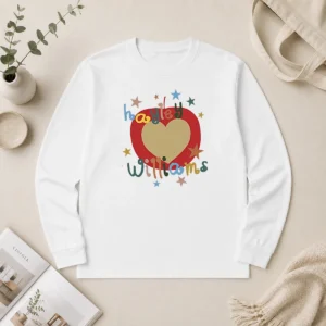 Official Williams Apple Heart Star Pop Long Sleeve Shirt