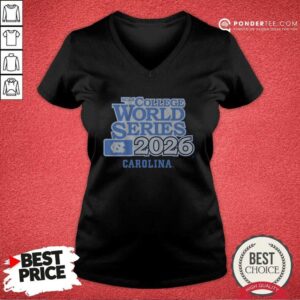 Official UNC Baseball 2026 College World Series v neck optimized garment showcasing vibrant team colors.