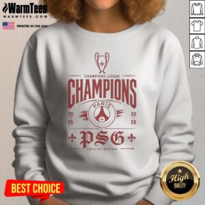 Pretty Champions League Champion PSG Paris Est Magique 2025 2026 sweatshirt in vibrant colors