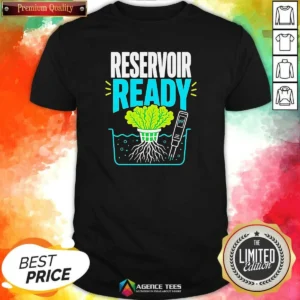 Premium Reservoir Ready Hydroponic Lettuce shirt optimized showing a comfortable, fitted crew neck tee in soft cotton blend