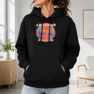 Original Together As One Electronic Music Hoodie in black, featuring a bold graphic print on front