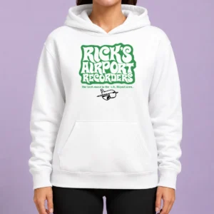 Pretty Tom Petty Rick'S Airport Recorders The Best Round Hoodie in dark gray with front pocket and drawstring hood