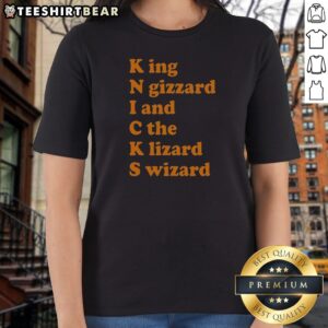 New York Knicks King N Gizzard I And C The Lizard Wizard Band Parody Acrostic Ladies Shirt