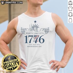 Funny Party Like It'S 1776 Tank Top featuring a humorous design for Independence Day celebrations.