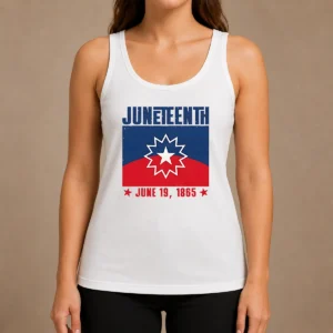 Nice Juneteenth Red White Blue Freedom Flag 1865 Emancipation Day Tank Top