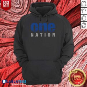 Original Top One Nation Australia Hoodie hoodie optimized front view with kangaroo pocket and drawstring hood