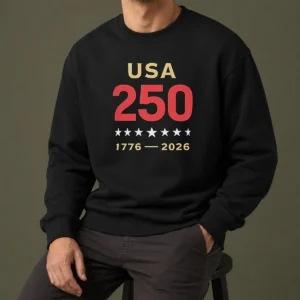 Original USA 250 1776 2026 Patriotic American Independence Anniversary Sweater