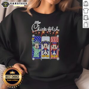 Chick Fil A Mickey Mouse USA Liberty Patriotic Shirt - Image 3