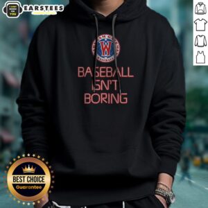 Pretty Wareham Gatemen Baseball Isn't Boring hoodie in charcoal gray with front graphic design, comfortable cotton blend
