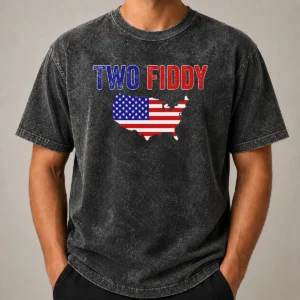 Hot United States Map Two Fiddy Washed T-Shirt