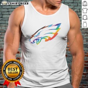 Good Philadelphia Eagles National Football League Rainbow Pride Logo Tank top featuring vibrant colors and team pride.
