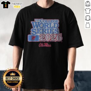 Pretty Ole Miss Baseball 2026 College World Series Shirt featuring vibrant team colors and logo.