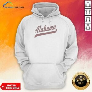 Pretty Alabama Baseball Logo Script Vintage Hoodie