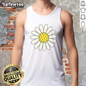 Official Pickleball Sun Flower Daisy tank top featuring a vibrant sunflower design