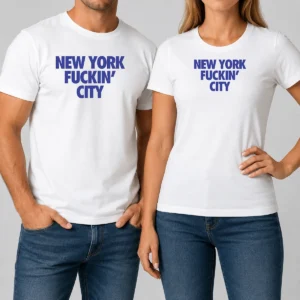 Premium New York Fuckin City Text Typography