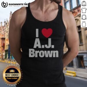 Top I Heart AJ Brown Philadelphia Eagles NFL Football Player Fan Sport Premium Tank Top featuring vibrant team colors