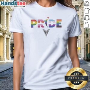 Original Golden State Valkyries 2026 WNBA Pride LGBT Pattern Flag Ladies Shirt featuring vibrant colors and unique design