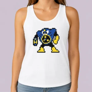 Nice Blue Robot Pixel Art Mega Man Style Tank Top