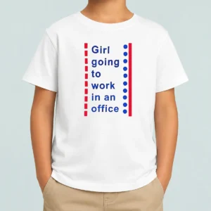 Official Girl Going To Work In An Office Minimalist Career Lifestyle Humor Kids T-Shirt