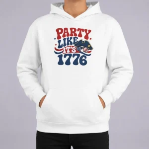 Nice Party Like It Is 1776 American Flag Sunglasses Revolutionary War Patriot Hoodie