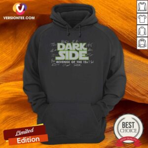 Premium Seattle Seahawks Dark Side Revenge Of The 12s Signatures hoodie optimized in dark navy with team logos and player signatures