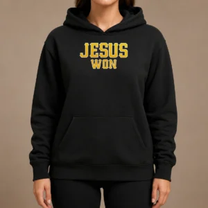 Good Jesus Won Christian Religious Faith Inspirational Quote Sport Style Hoodie