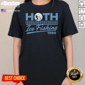 Pretty Old School Cold Wilderness ICE Fishing Ladies Shirt