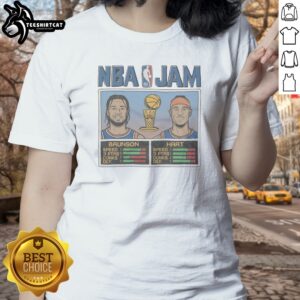 Top NBA Jam Knicks 2026 Champs Brunson And Hart Ladies Shirt