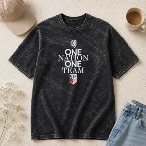 Top One Nation One Team USA Soccer Washed T-Shirt