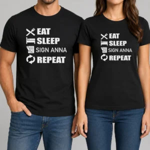 Nice Eat Sleep Sign Anna Repeat