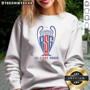Hot Paris Saint Germain Champions League Champion Ici C'Est Paris 2025 2026 Trophy Shape Sweatshirt in vibrant colors