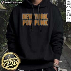 Official New York Knicks New York Pop Punk Hoodie displayed in a vibrant setting, perfect for fans.