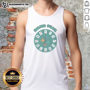 Top Mahjong O'Clock Tank Top featuring a playful Mahjong design